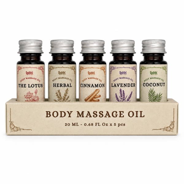 LABBI - Set Of 5 Massage Oil Bottle