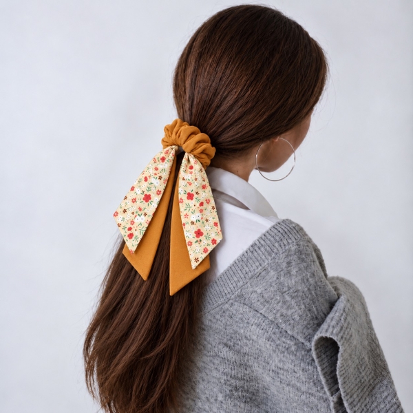 RỪNG HANDMADE - Long Bow Scrunchies in Terra Cotta