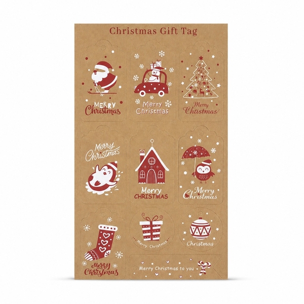 WARM STATION - Christmas Gift Tag No.1 (Set Of 10)