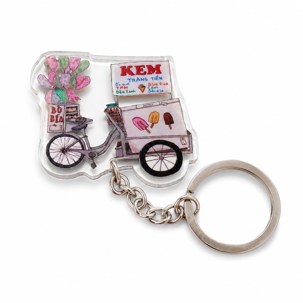 LAURIE DRAWS - ‘Ice Cream Bike’ Keychain