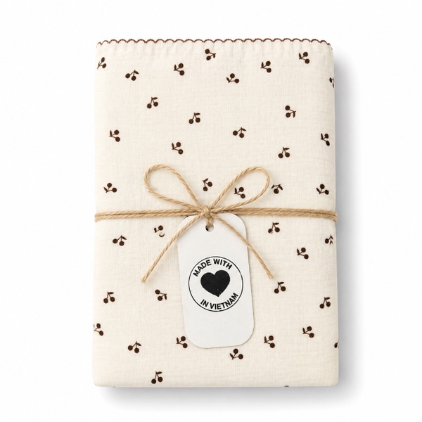 Muslin Blanket For Babies - Black Cherry
