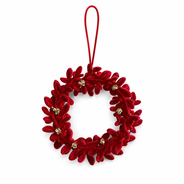 Velvet CHRISTMAS Ornament - Wreath