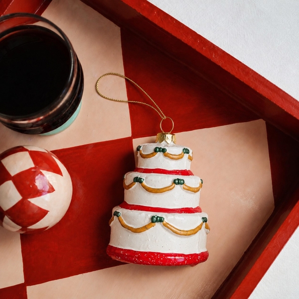 Poly CHRISTMAS Ornament - Birthday Cake