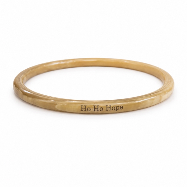 AZIET -  Buffalo Horn Quote Bangle ‘Ho Ho Hope’