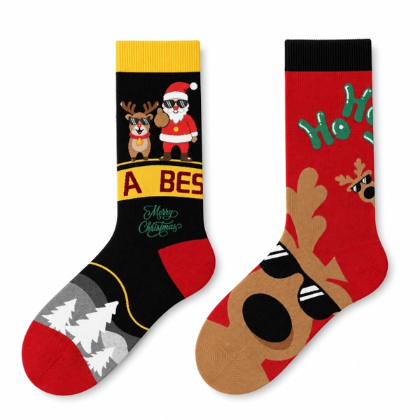 CHRISTMAS - 'Jolly Besties' Holiday Crew Socks