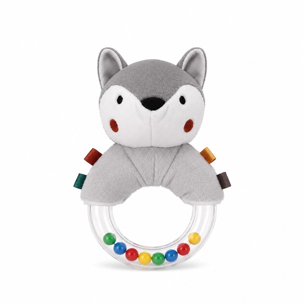 KID & BABY - Cotton Rattle in Fox With Colorful Ball