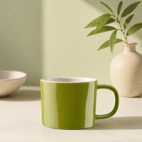 BÁT TRÀNG CERAMIC - Petite Mug in Lime Green