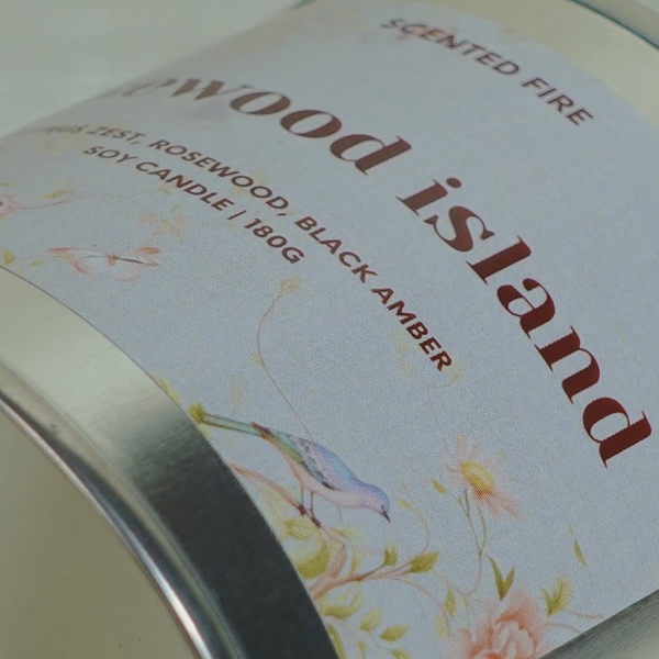 Scented Fire - ‘Rosewood Island’ Scented Candle
