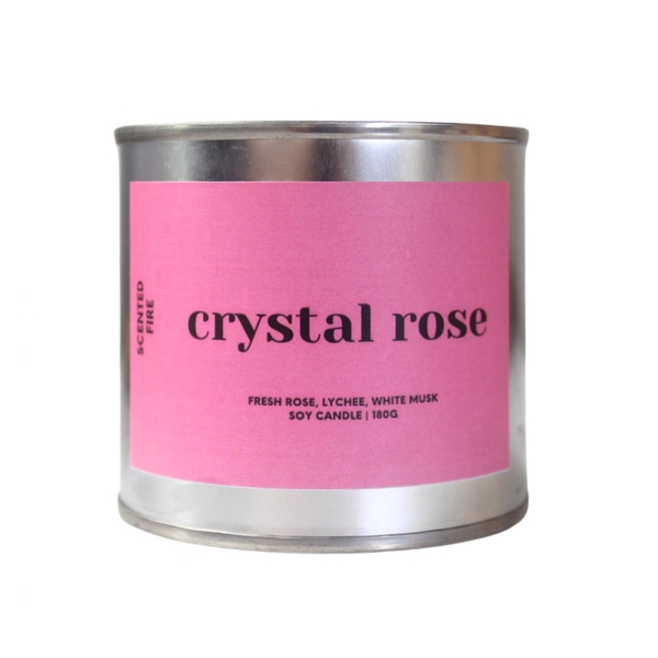 Scented Fire - ‘Crystal Rose’ Scented Candle