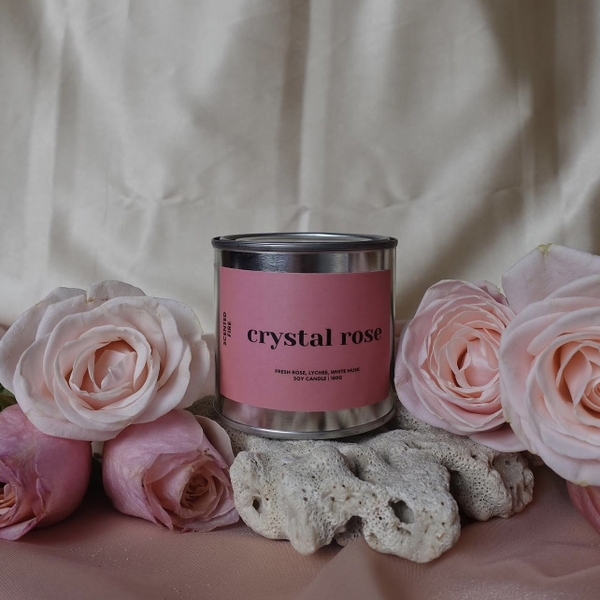 Scented Fire - ‘Crystal Rose’ Scented Candle
