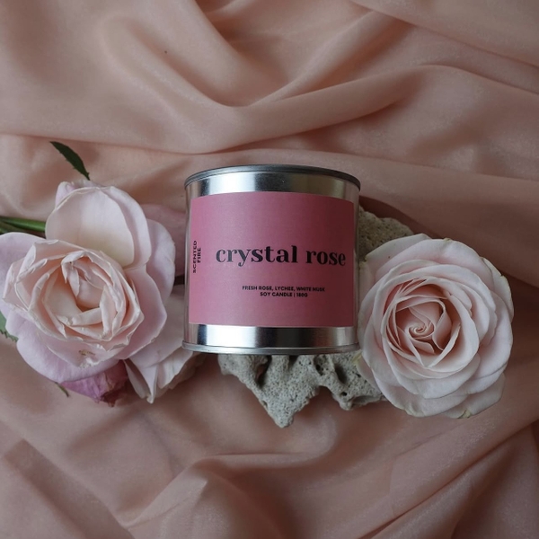 Scented Fire - ‘Crystal Rose’ Scented Candle