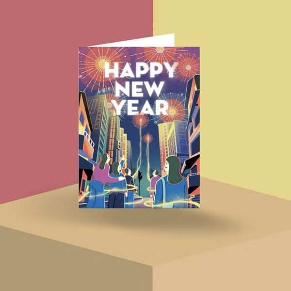 I Have Been There - 'Happy New Year' Greeting Card
