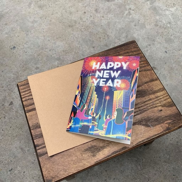 I Have Been There - 'Happy New Year' Greeting Card