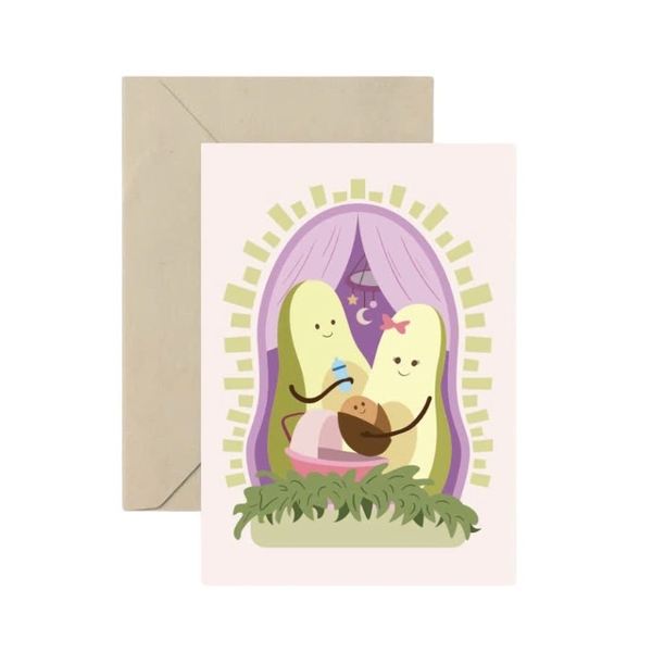 I Have Been There - ‘Avocado Family' Greeting Card