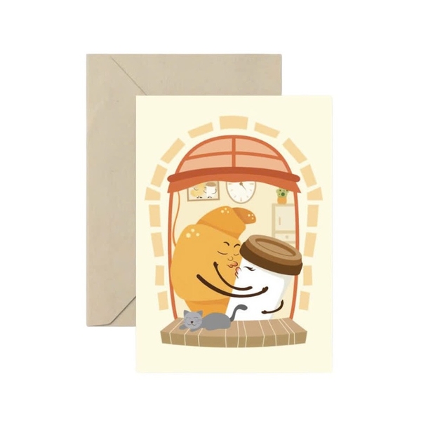 I Have Been There - ‘Coffee & Croissant' Greeting Card