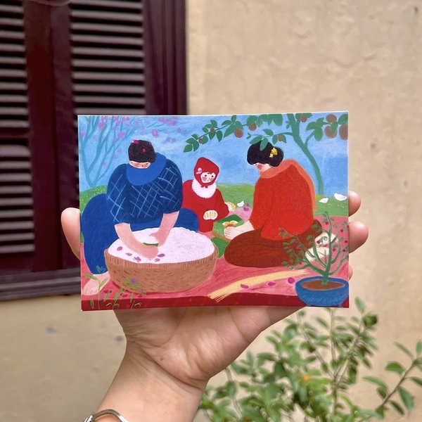 I Have Been There - 'Wrapping Chưng Cake' Greeting Card