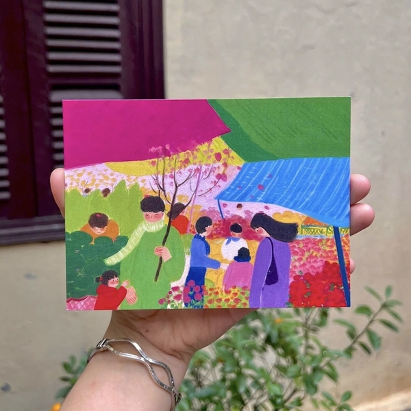 I Have Been There - ‘Flower market' Greeting Card