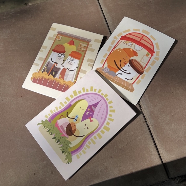 I Have Been There - ‘Avocado Family' Greeting Card