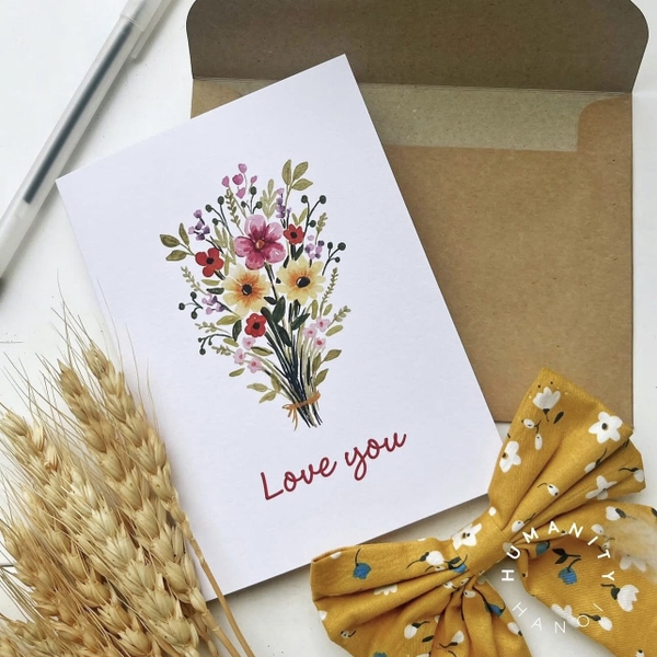 I Have Been There - 'Love you' (Flowers) Greeting Card