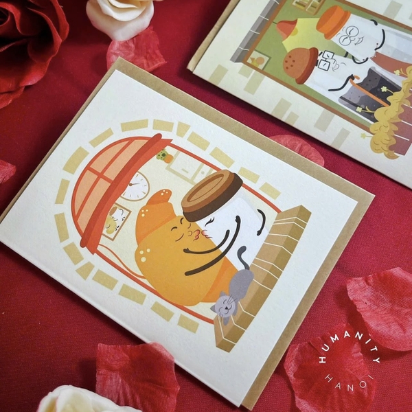 I Have Been There - ‘Coffee & Croissant' Greeting Card