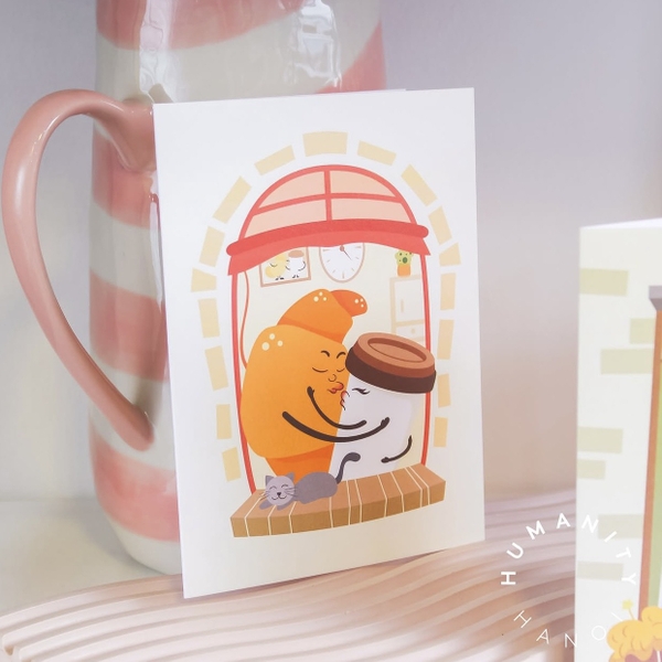 I Have Been There - ‘Coffee & Croissant' Greeting Card
