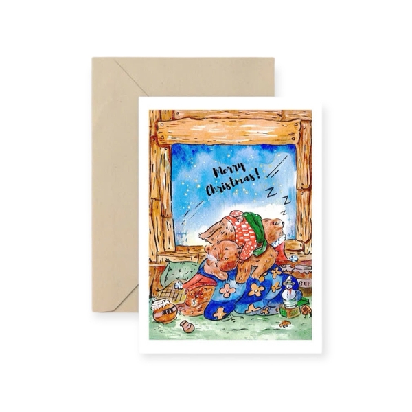 I Have Been There - ‘Merry Christmas Bear Family' Christmas Card