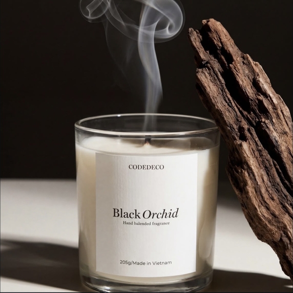 CODEDECO - ‘Black Orchid’ Scented Candle