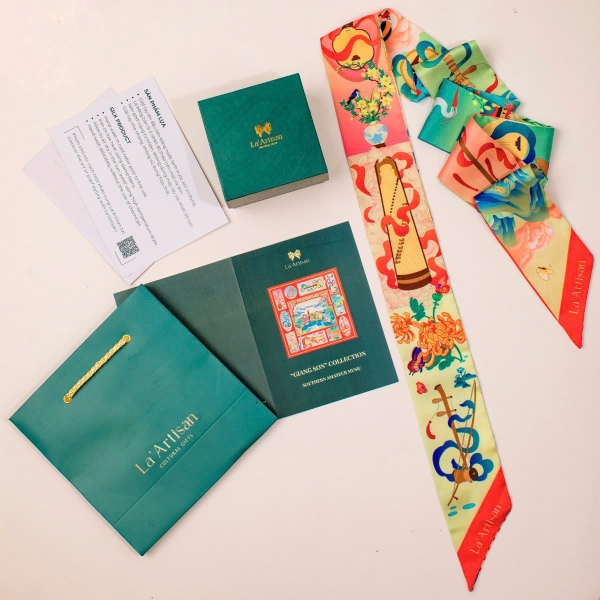 LA'ARTISAN - ’Đờn Ca Tài Tử' Twilly Scarf