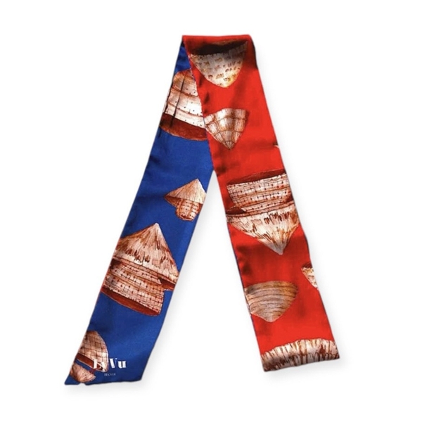 LY VU -  “Bamboo Lampshades” Silk Twilly Scarf