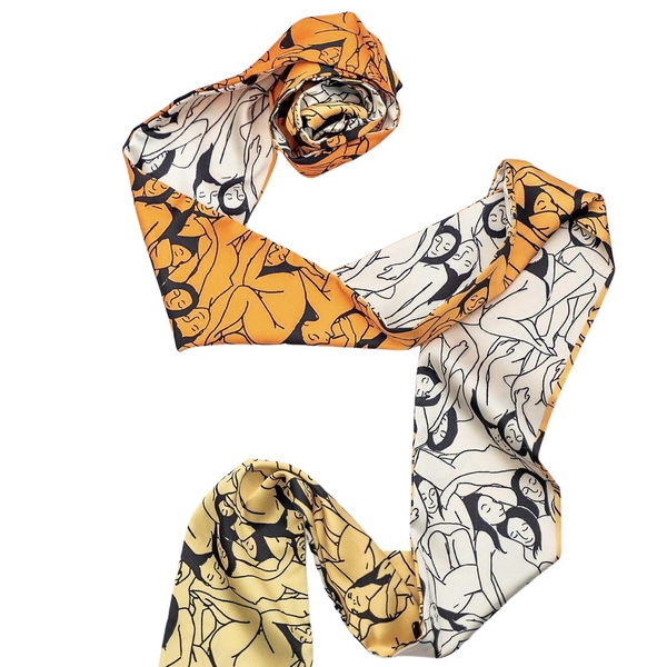 LY VU -  “Sleeping Beauty” Silk Twilly Scarf