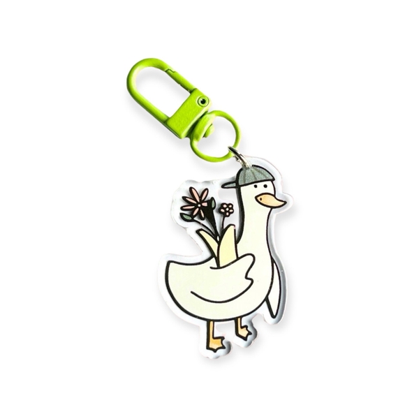 I Have Been There - ‘Duck Holding Flower’ Keychain