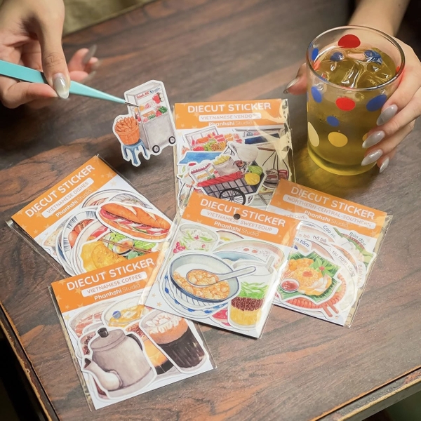 PHANHSHI STUDIO - ‘Vietnamese Vendors No.02’ Diecut Sticker Pack