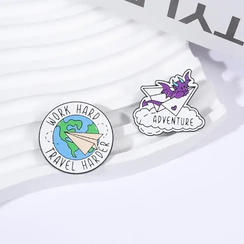 ENAMEL PIN - Work Hard, Travel Harder