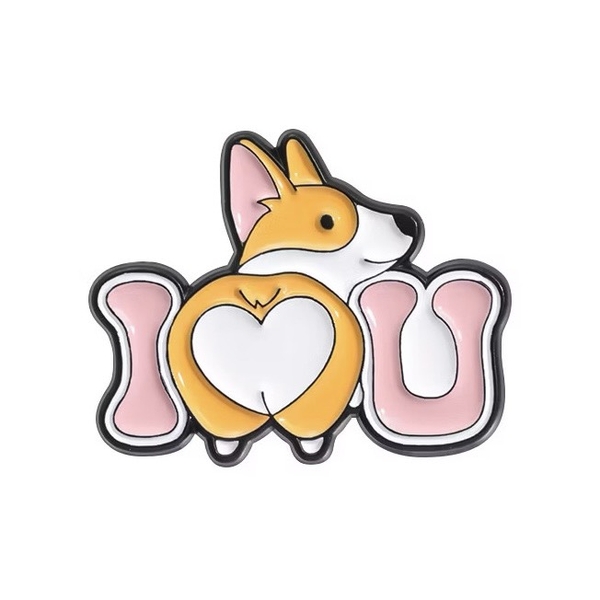 ENAMEL PIN - I Love You (Corgi)