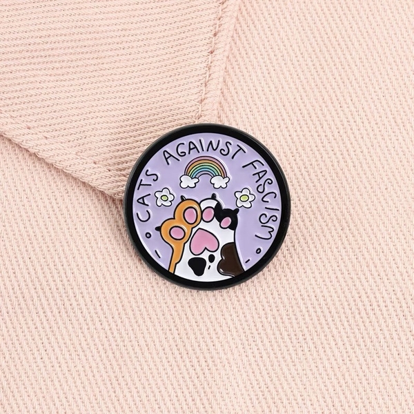 ENAMEL PIN - Cats Against Fascism