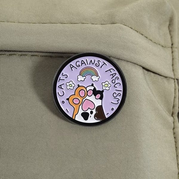 ENAMEL PIN - Cats Against Fascism