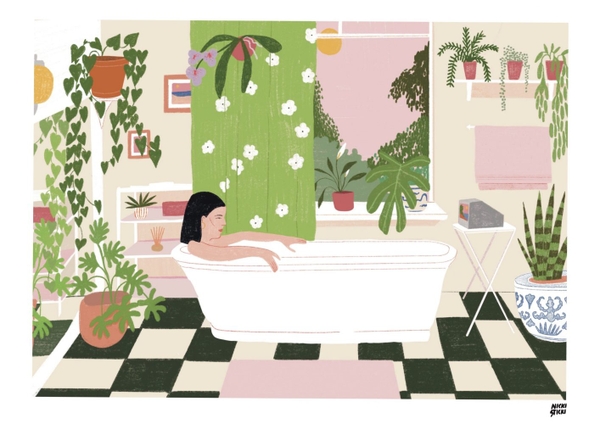 'Bathtub' Print by Nicki Blackbeard
