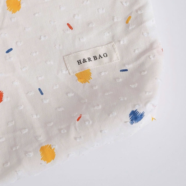 Make Up Purse - Colorful Polka Dot In White