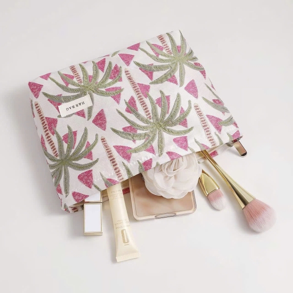 Make Up Purse - Pink Palm Tree