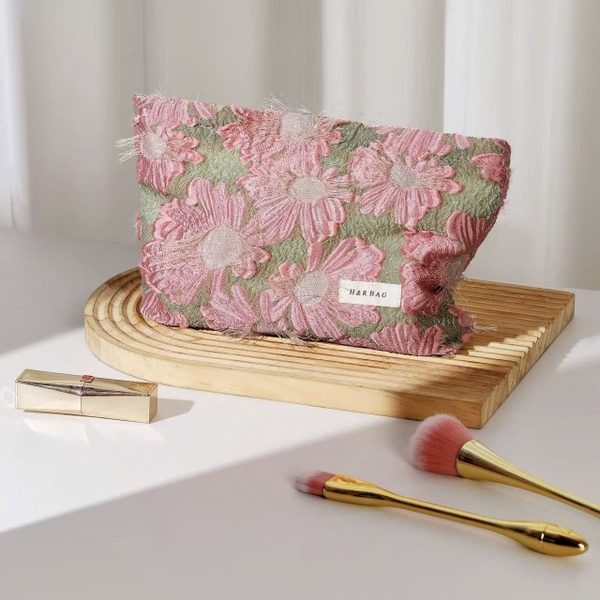 Make Up Purse - Pink Daisy