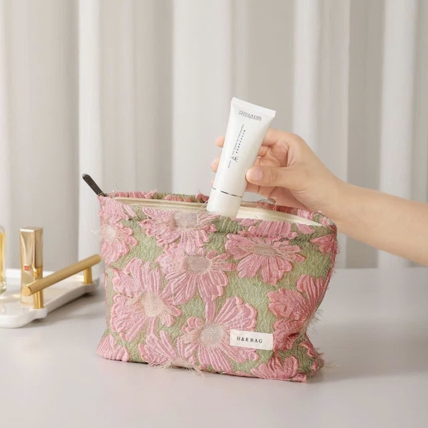 Make Up Purse - Pink Daisy