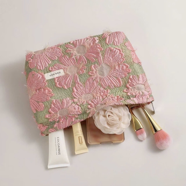 Make Up Purse - Pink Daisy