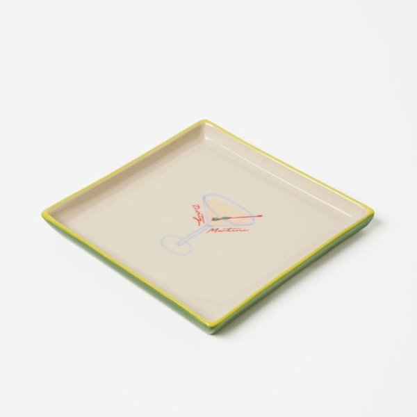 BÁT TRÀNG CERAMIC - ‘Dirty Martini’ Square Plate