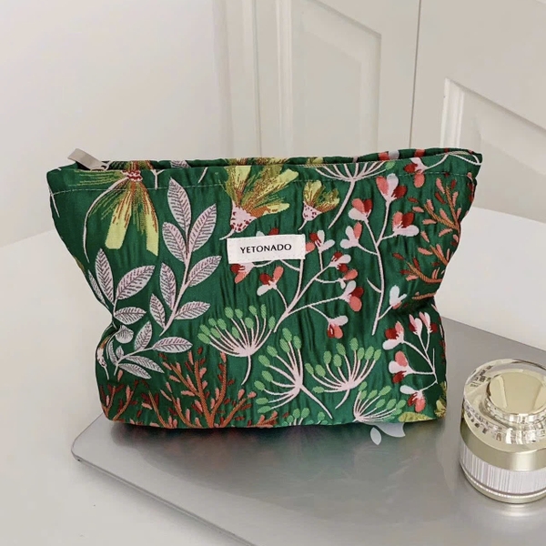 Make Up Purse - Tropical Green