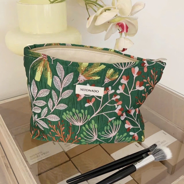 Make Up Purse - Tropical Green
