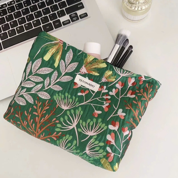 Make Up Purse - Tropical Green