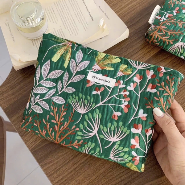 Make Up Purse - Tropical Green