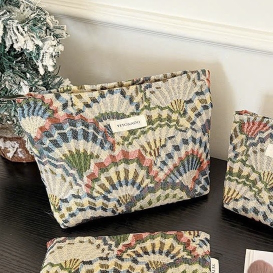 Make Up Purse - Colorful Fan Pattern