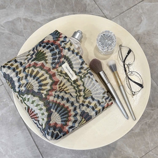 Make Up Purse - Colorful Fan Pattern