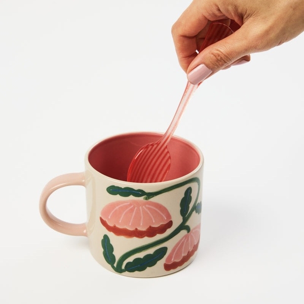 BÁT TRÀNG CERAMIC - Square Mug in Pink Flower